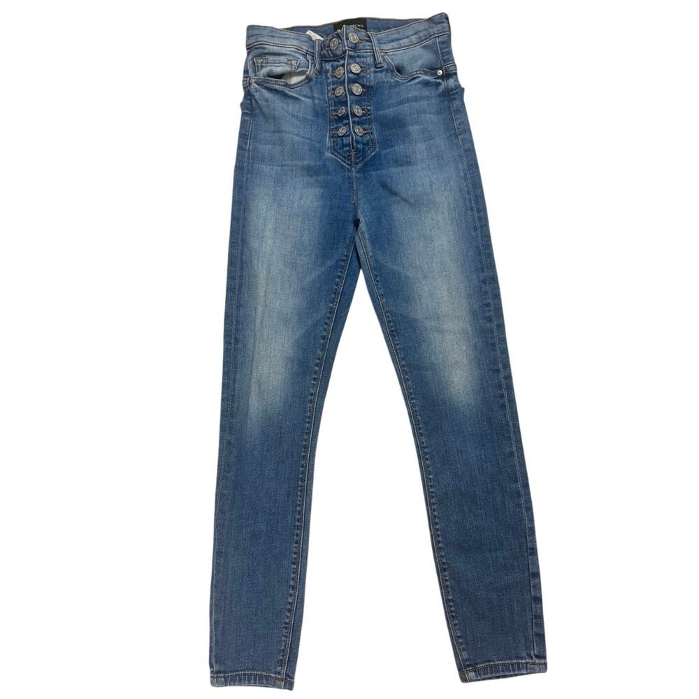Black Orchid Bridget Jeans 👖 High‑Rise Double Button Skinny 💙 Size 26
